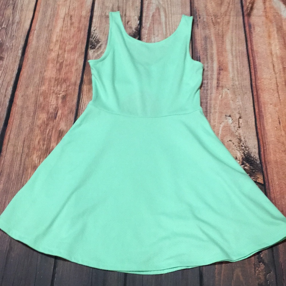 Mini mint dress keyhole back